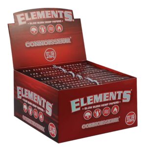 ELEMENTS RED CONNOISSEUR - KS SLIM + TIPS BOX/24 - 32 LEAVES