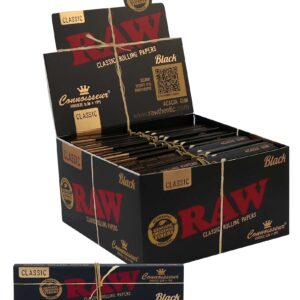 RAW BLACK CONNOISSEUR - KS SLIM + TIPS BOX/24