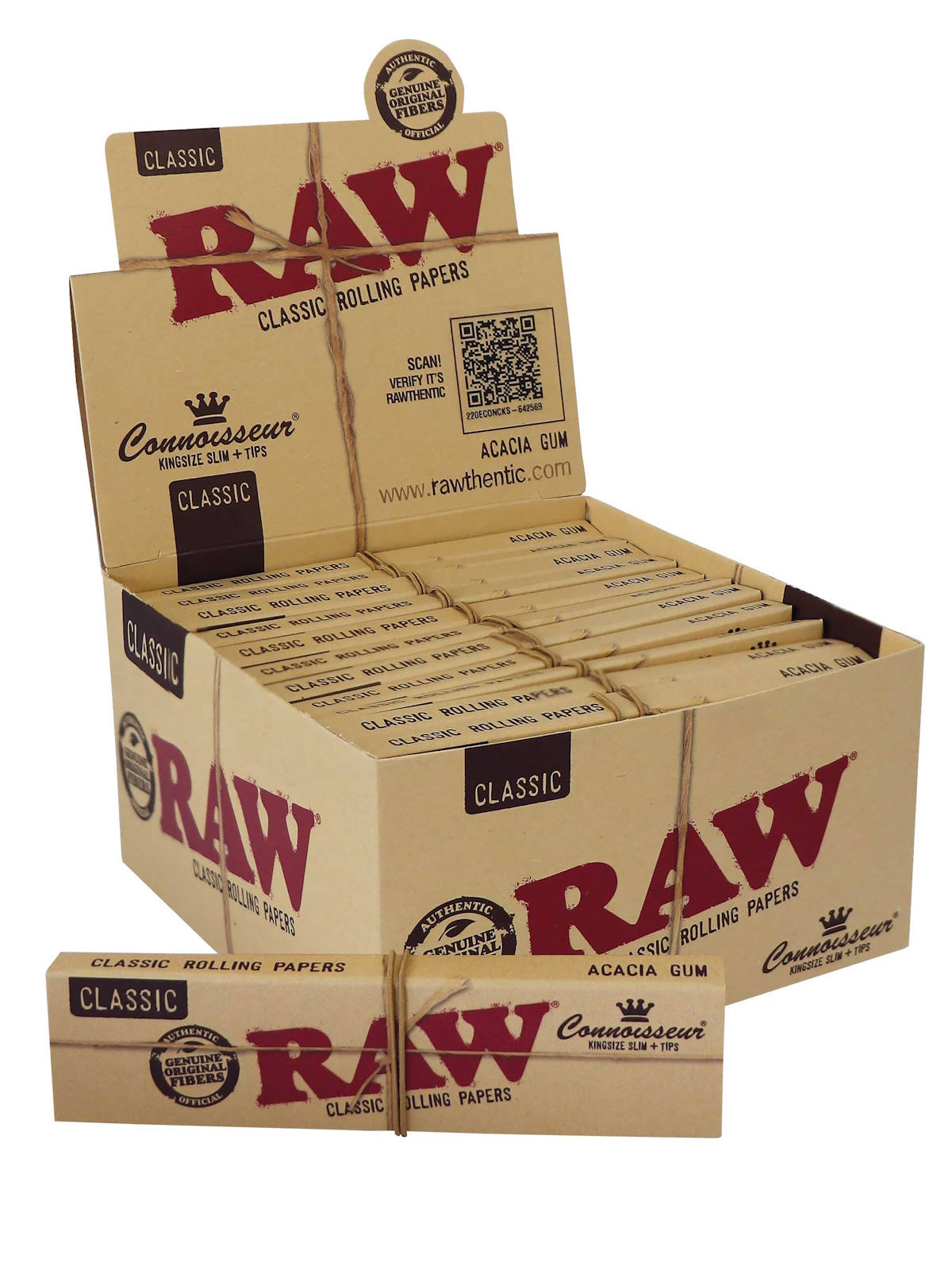 RAW CONNOISSEUR - KS SLIM + TIPS BOX/24